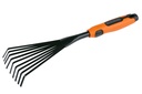BLACK+DECKER Hand Garden Rake with Flexible Steel Tines – Ideal for Soil & Leaf Work