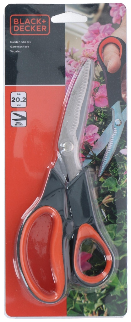 BLACK+DECKER Garden Shears 20.2cm Ergonomic Handle