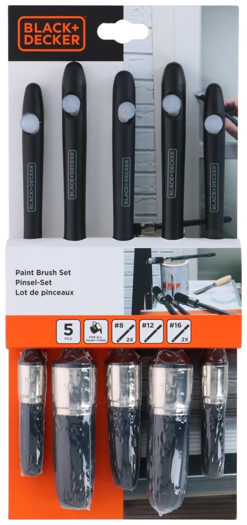 BLACK+DECKER Round Paint Brush Set