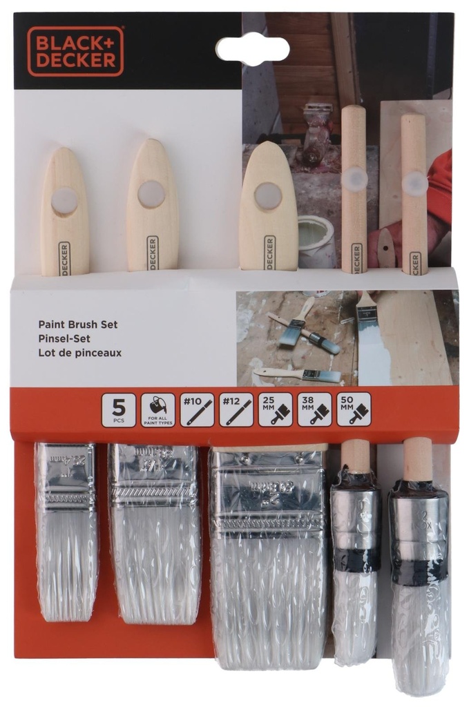 BLACK+DECKER Paint Brush Set Black+Decker