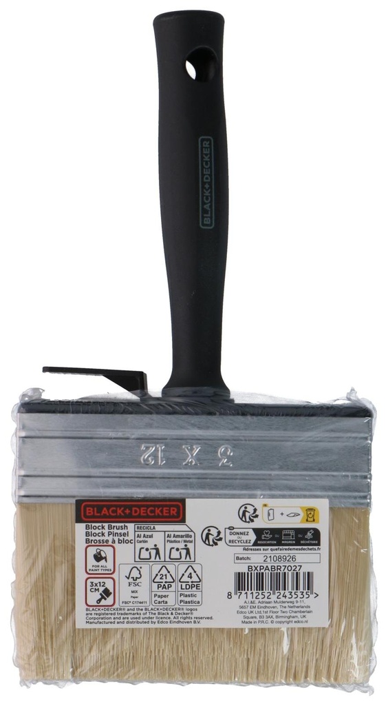 BLACK+DECKER Block Brush 30x120mm