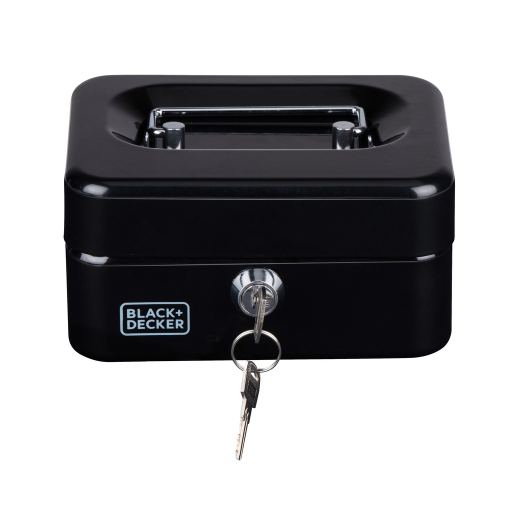 BLACK+DECKER Money Box 6 Trays 15x8x11.8cm Black