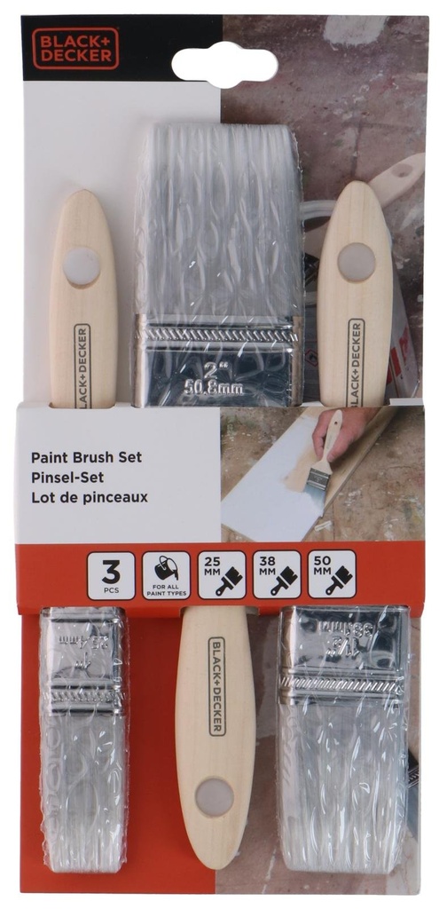 BLACK+DECKER Flat Paint Brush Set