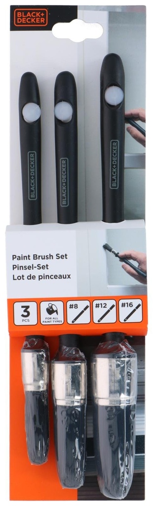 BLACK+DECKER Round Paint Brush Set Black+Decker