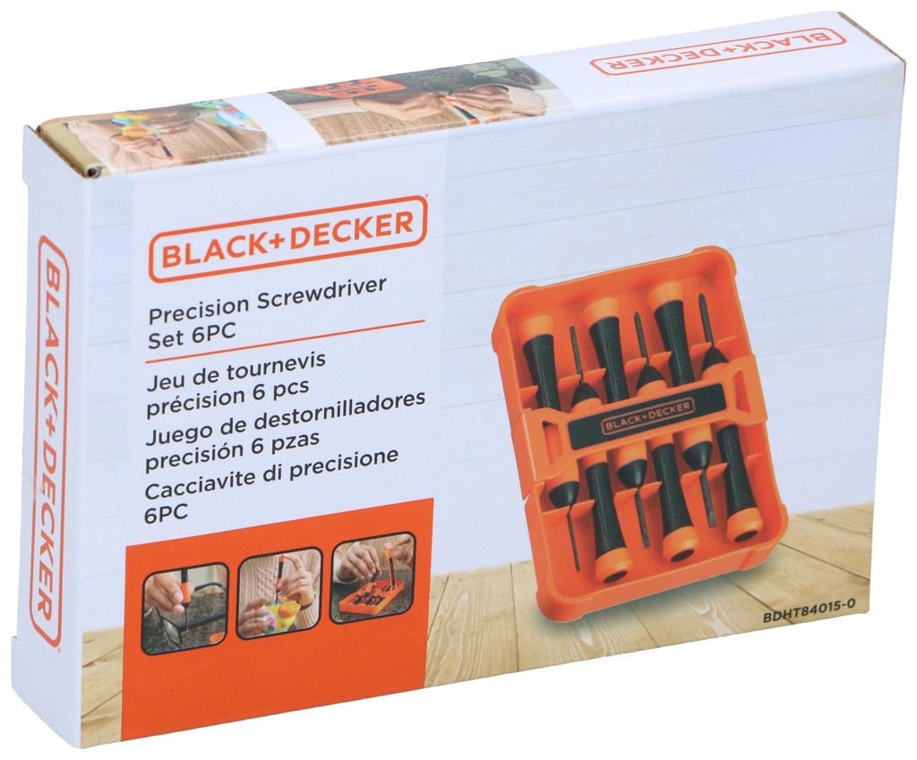 BLACK+DECKER Precision Screwdriver Set 6 pcs