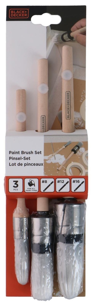 BLACK+DECKER Round Paint Brush Set