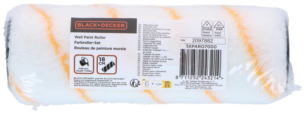 BLACK+DECKER Paint Roller Ø5x18cm