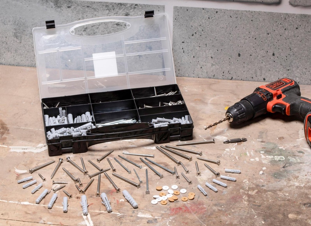 BLACK+DECKER Screws Plugs Nails 560 Pieces