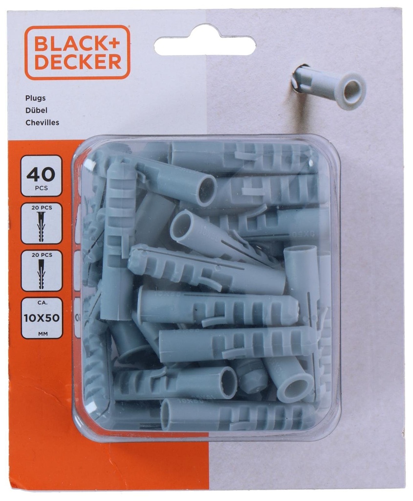 BLACK+DECKER Plugs 10x50mm