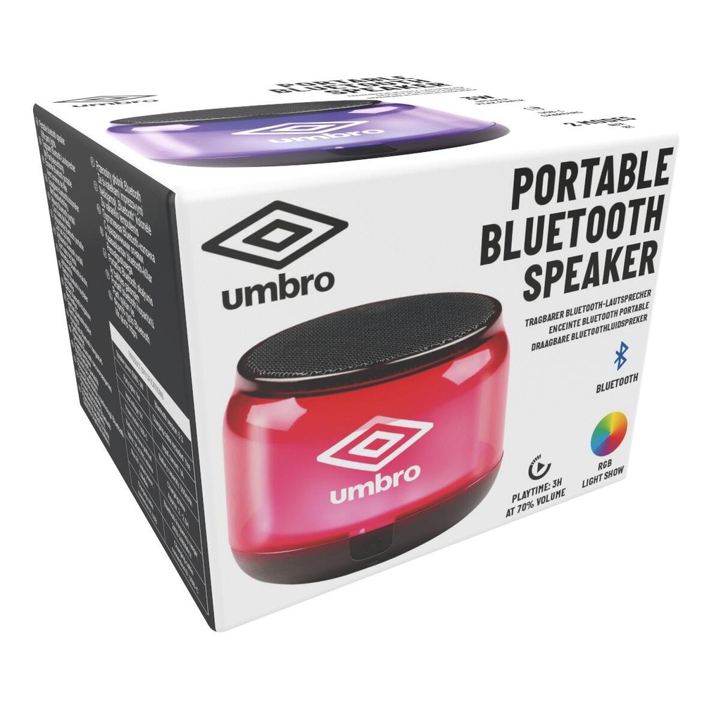 UMBRO Bluetooth Speaker RGB Portable 500mAh