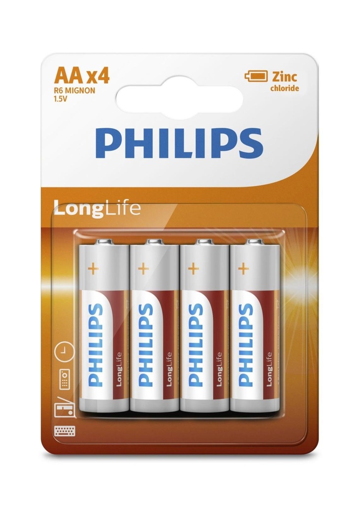 PHILIPS AA Battery R6 Longlife 1.5V