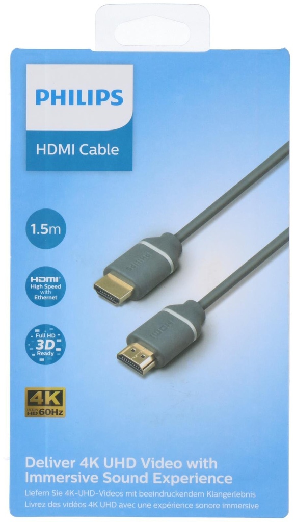 PHILIPS HDMI Cable 1.5m Ultra HD High Speed