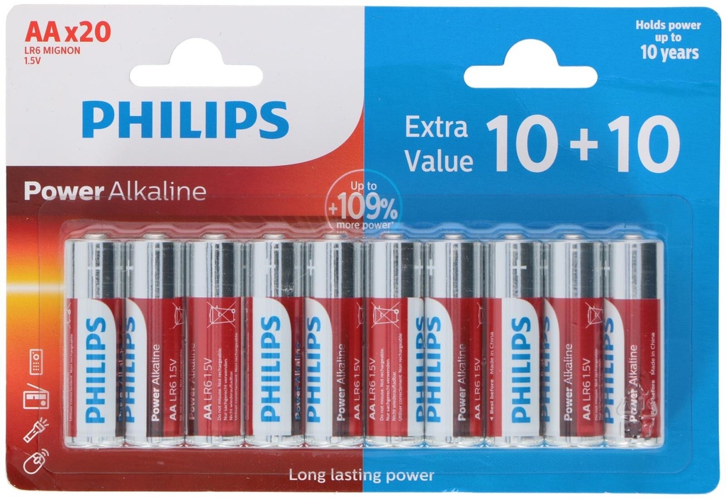PHILIPS Alkaline Battery LR6/AA 1.5V