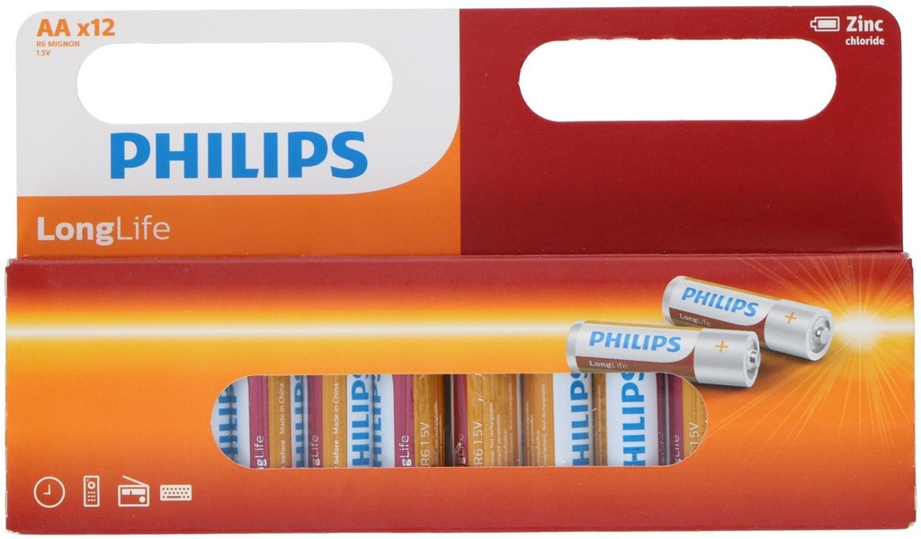 PHILIPS AA Battery R6 Longlife