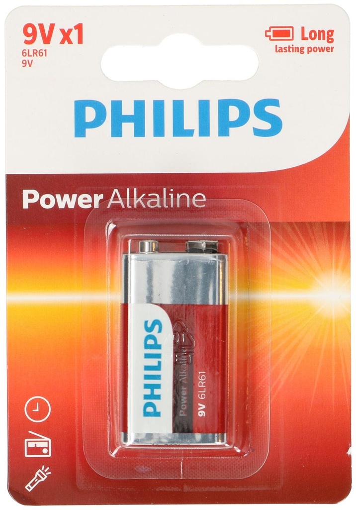PHILIPS Battery 6LR61 9V Powerlife