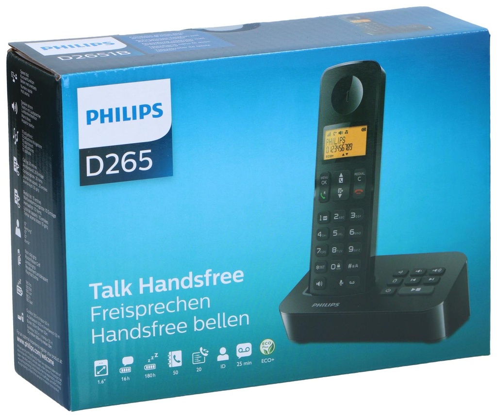 PHILIPS Cordless Phone D2651B/01
