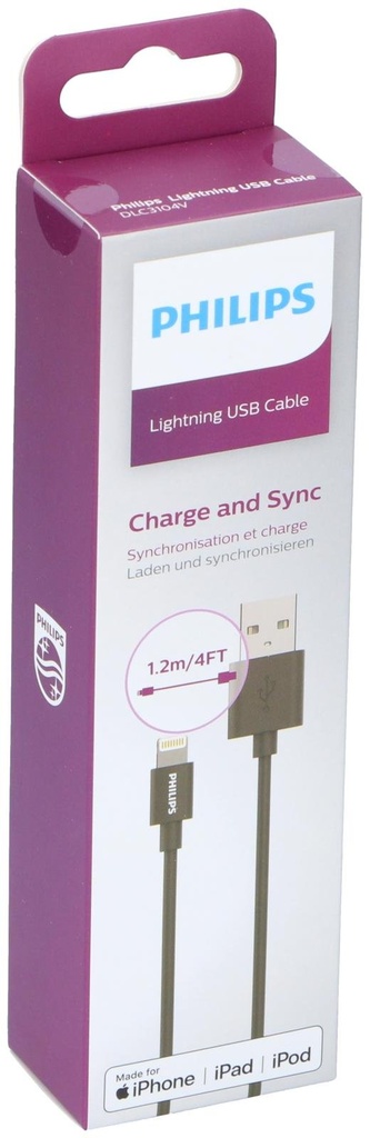 PHILIPS USB-A to Lightning Cable 1.2m