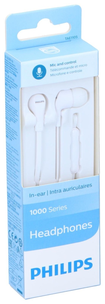 PHILIPS In-ear earphones with microphone white