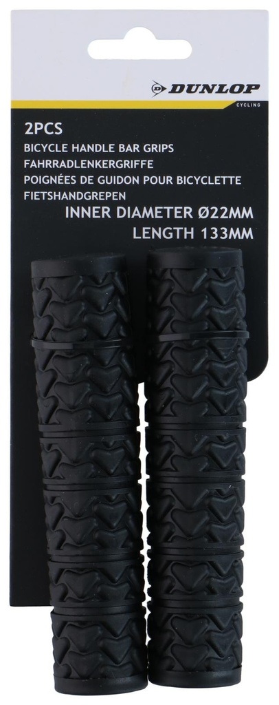 DUNLOP Bicycle Handlebar Grips Ø28mm Black