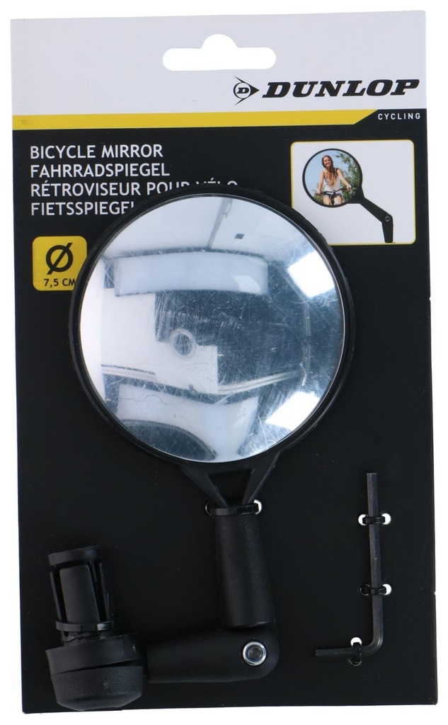DUNLOP Bicycle Mirror Ø7.5cm