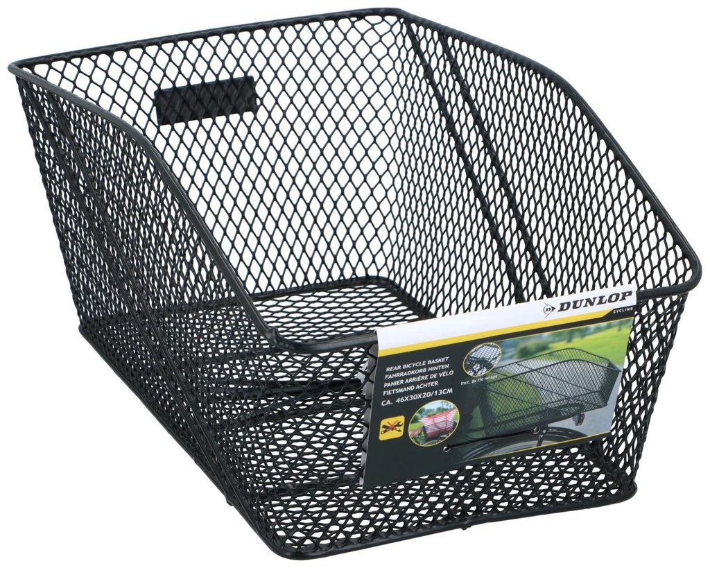 DUNLOP Bicycle Rear Basket 13L 46x30x20cm