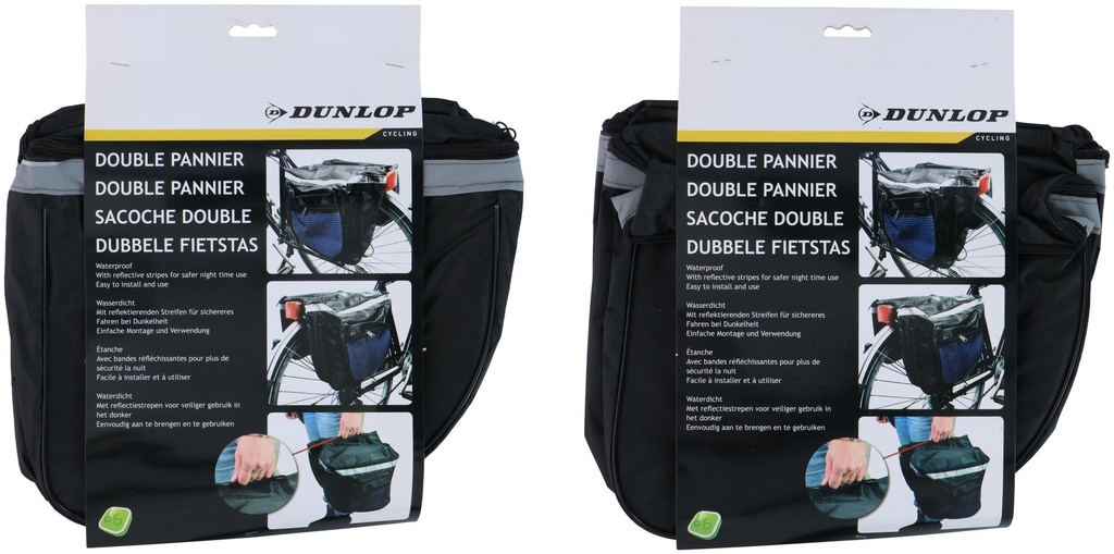 DUNLOP Rear Carrier Bicycle Bag Black/Blue