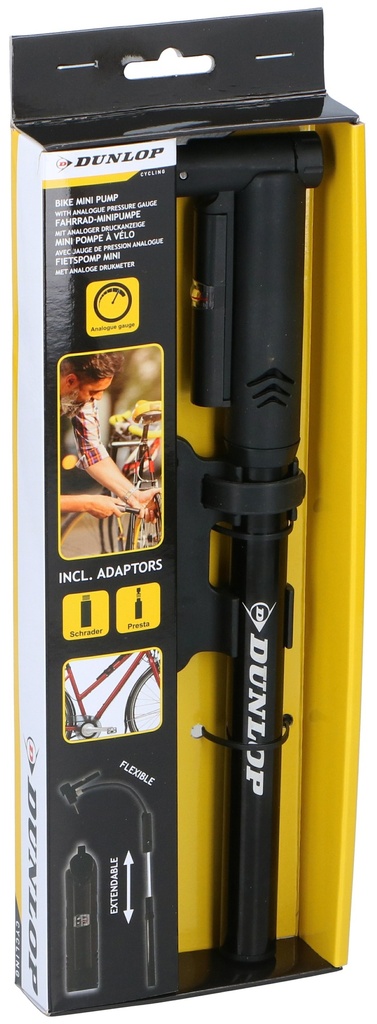 DUNLOP Bicycle Mini Pump With Gauge