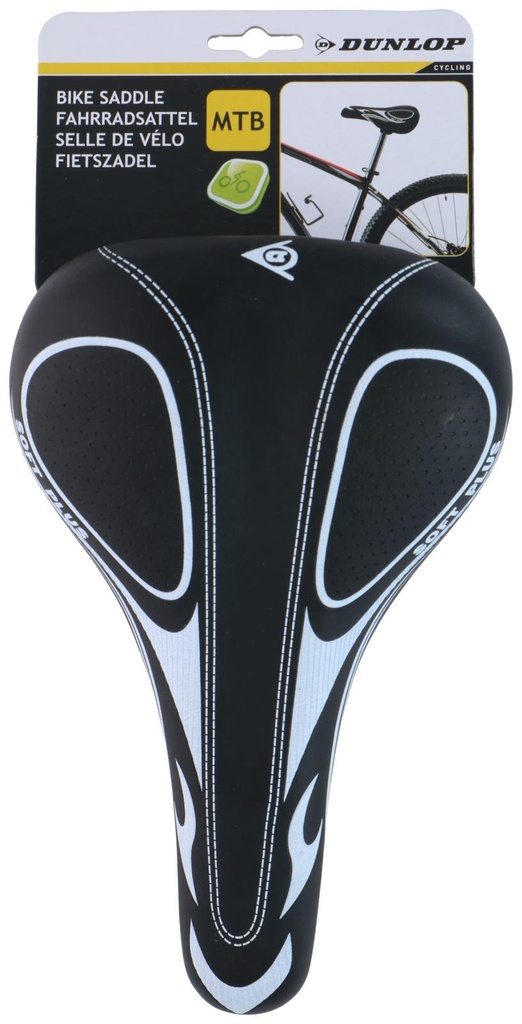 DUNLOP Bicycle Saddle MTB with Reflector 27x16cm