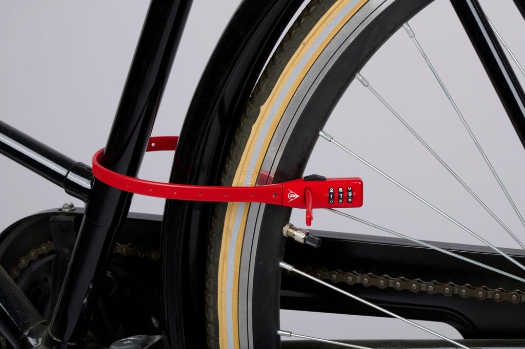 DUNLOP Bike Combination Lock 53cm Red