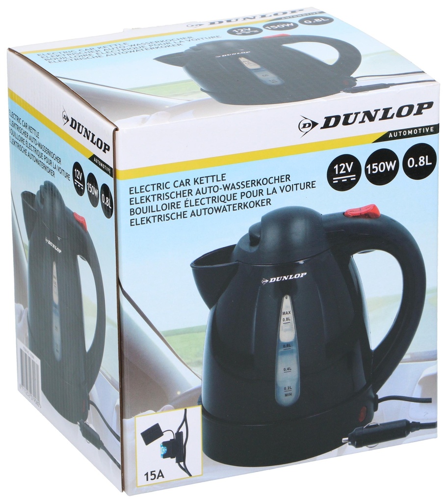 DUNLOP Water Kettle 0.8L 12V 150W