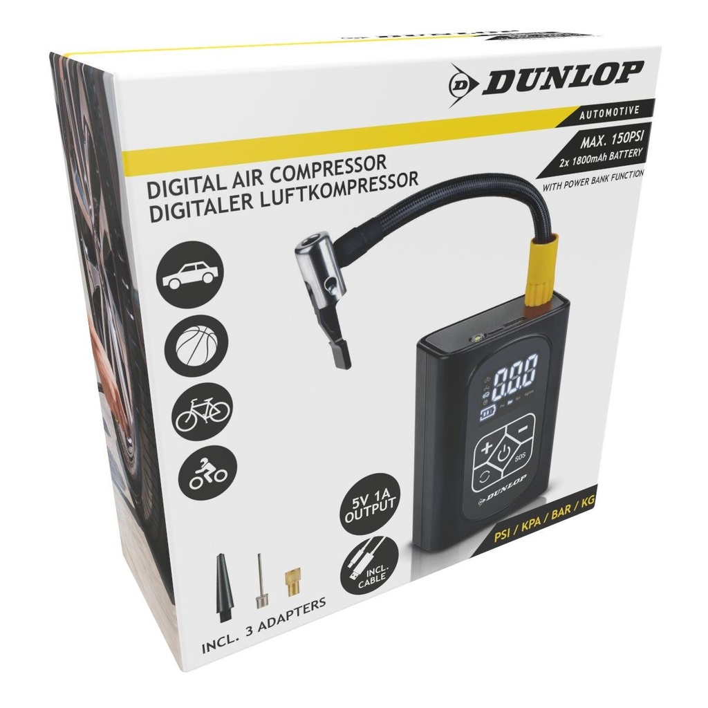 DUNLOP Digital Air Compressor 5V