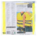 DUNLOP Safety Vest Yellow With Reflective Stripes