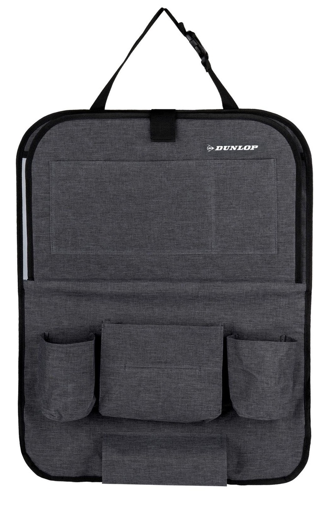DUNLOP Car Backseat Organizer With Tray Grey