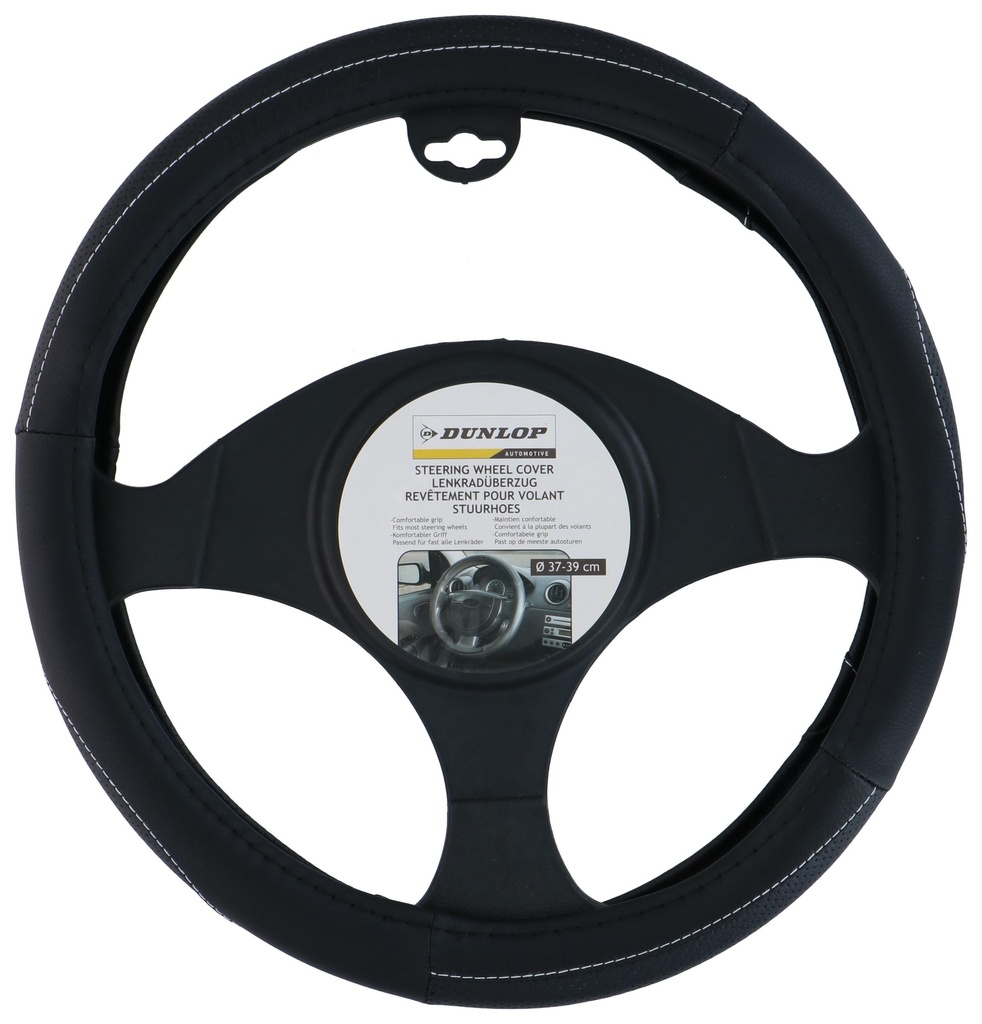 DUNLOP Steering Wheel Cover Black 38cm