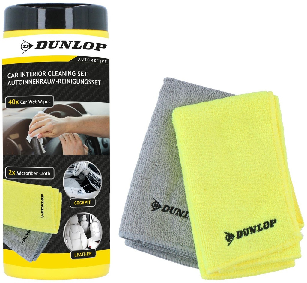 DUNLOP Interior Cleaning Cloths 35x35cm 250gsm