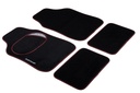 DUNLOP Car Mats 66x44cm Front 28x42cm Rear Red