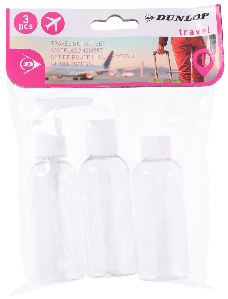 DUNLOP Travel Bottles 80ml Transparent