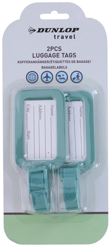 DUNLOP Luggage Tags 11.5x5cm Blue
