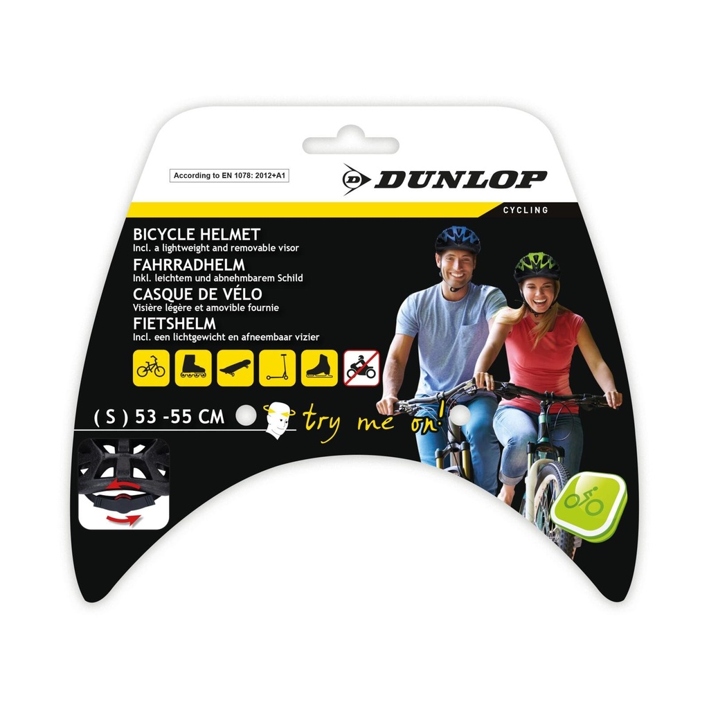 DUNLOP Bicycle Helmet S 51-55cm With Visor