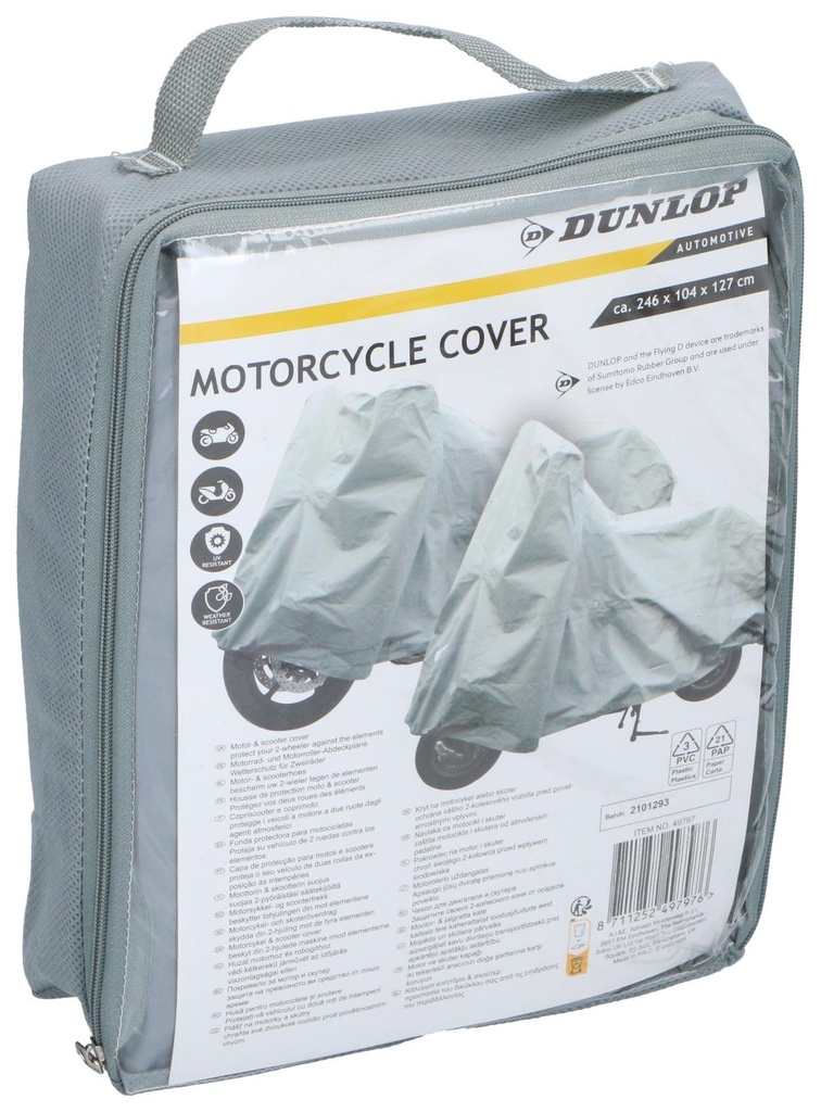 DUNLOP Motor & Scooter Cover Grey 246x104x127cm