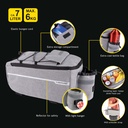 DUNLOP Bicycle Rear Carrier Bag 7L 38x15.5x16cm Grey