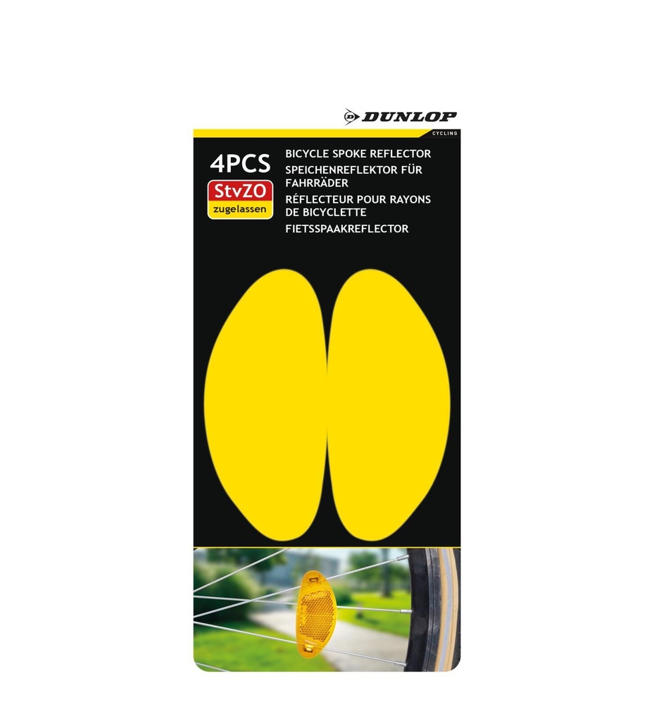 DUNLOP Bike Spoke Reflector K-mark Orange