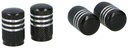 DUNLOP Black/Silver Valve Caps Car