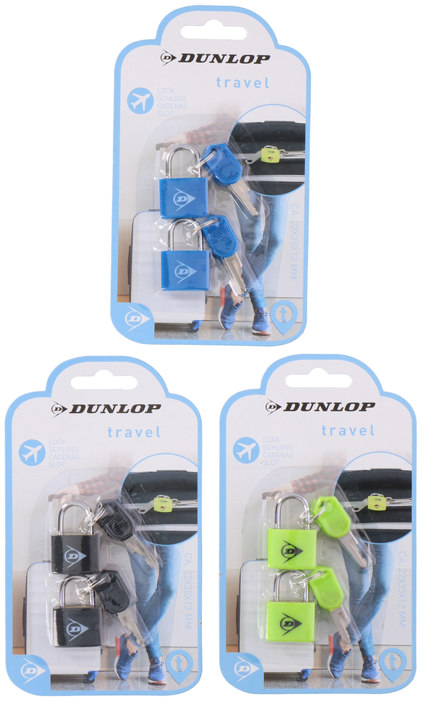 DUNLOP Travel Lock 22x35mm with Keys