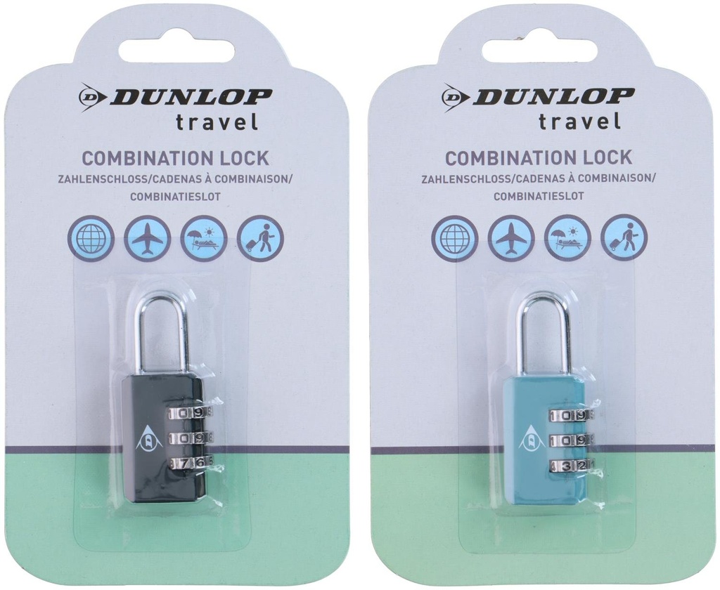 DUNLOP Combination Lock 3 Digit 24x55x13mm