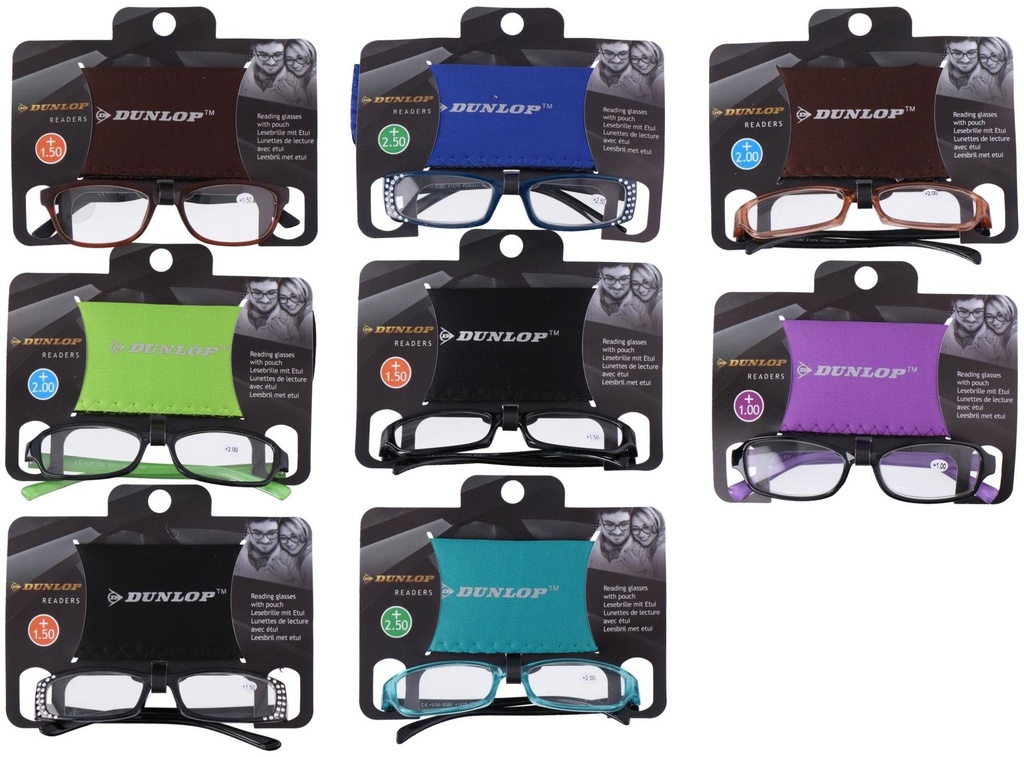 DUNLOP Reading Glasses with Pouch