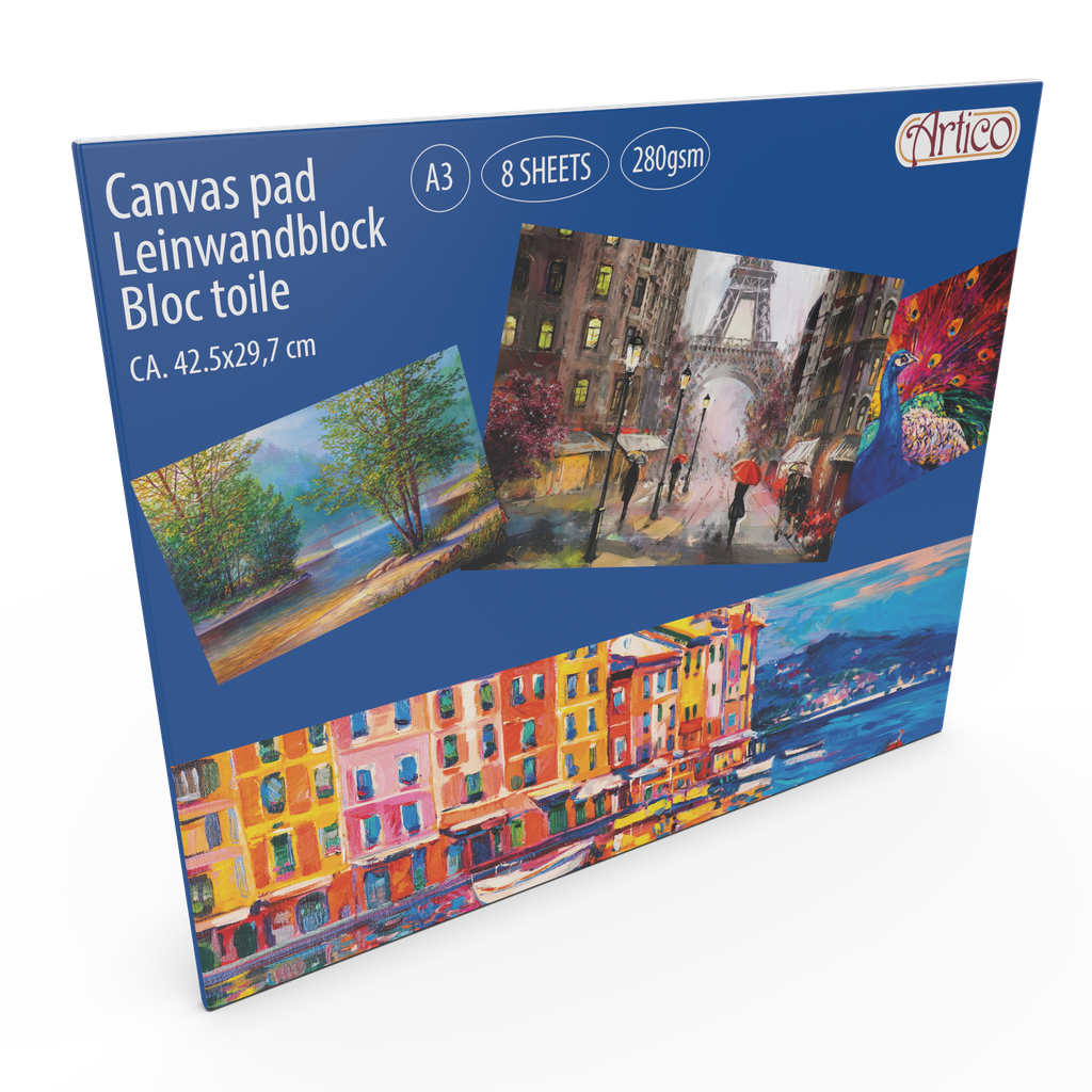 ARTICO Canvas Pad A3 8 Sheets 280gsm