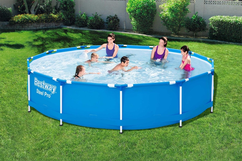 BESTWAY Steel Pro 56706 above ground pool Framed pool Round 6473 L Blue