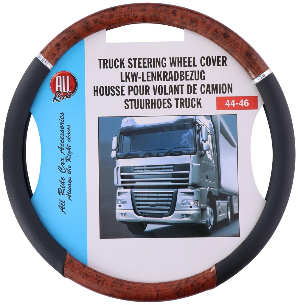 ALL RIDE Steering Wheel Cover Truck Wood Look 44-46 cm