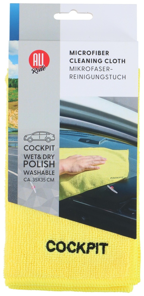 ALL RIDE Microfiber Cloth Cockpit 35x35cm 250gsm